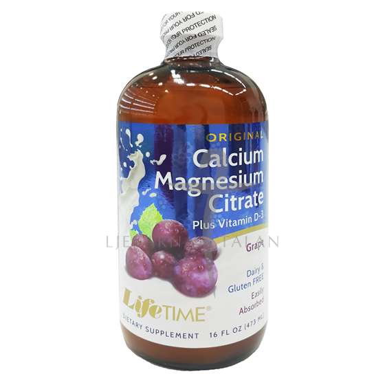 LifeTime Tekući kalcij magnezij citrat (okus grožđa)