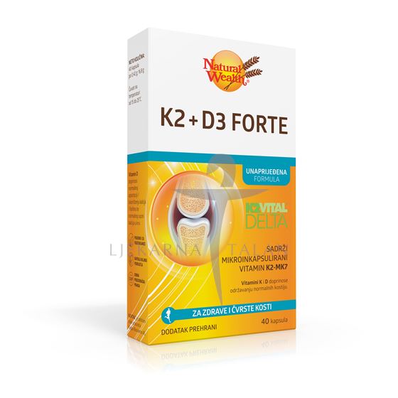  K2 + D3 Forte, 40 kapsula