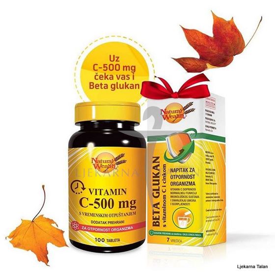  Vitamin C-500mg s vremenskim otpuštanjem, 100 tableta + GRATIS
