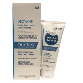 Ducray DEXYANE emolijentna krema protiv grebanja + GRATIS gel za čišćenje