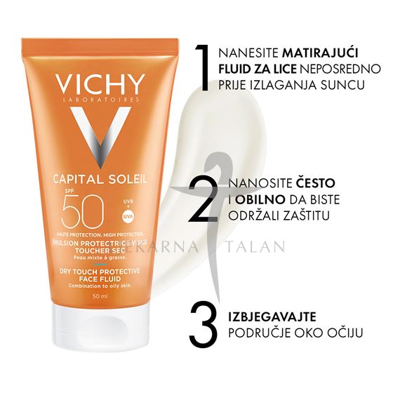  Capital Soleil "Dry touch" fluid za lice SPF50+