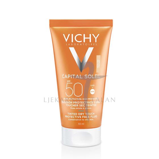  Capital Soleil Obojeni "Dry touch" fluid za lice SPF50+