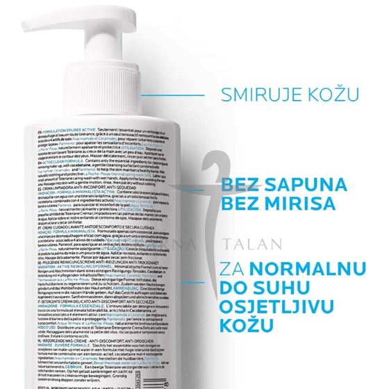 La Roche-Posay TOLERIANE Njegujući gel za pranje lica, 400ml