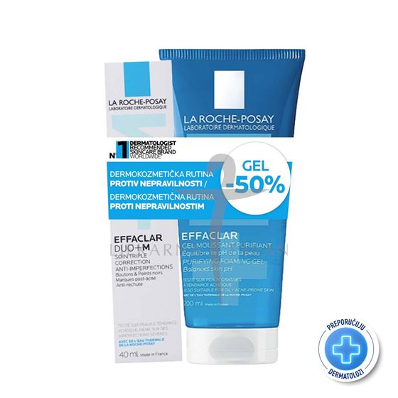  Effaclar DUO+M njega + Effaclar gel 200ml PROMO PAKIRANJE