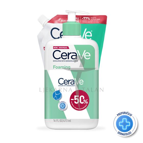 CeraVe Pjenušavi gel za čišćenje, 473ml + refill 473ml