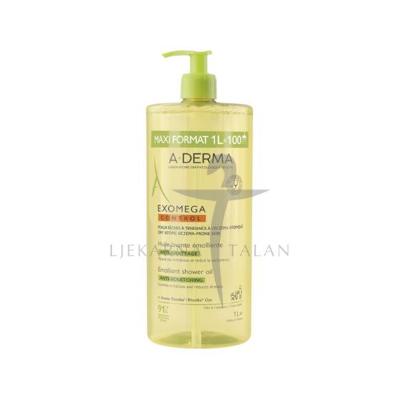 A-Derma EXOMEGA CONTROL emolijentno ulje za tuširanje, 1L