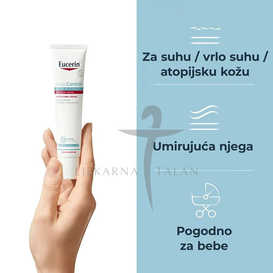 Eucerin AtopiControl Akut krema za njegu kože sklone crvenilu, 40 ml