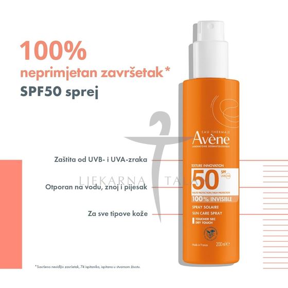 Avene Visoka zaštita Sprej za zaštitu od sunca SPF 50