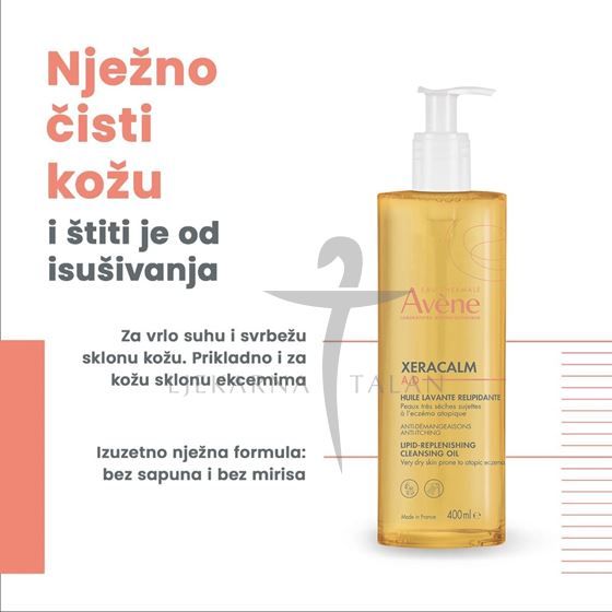 Avene XeraCalm A.D ulje za čišćenje za obnovu lipida