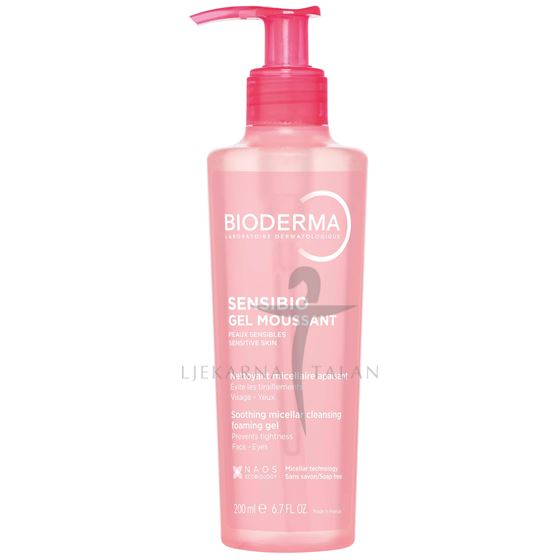 Bioderma Sensibio Gel moussant, Micelarni gel za čišćenje, 200 ml