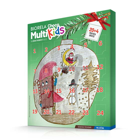 Biorela Choco Multi Kids adventski kalendar , dodatak prehrani
