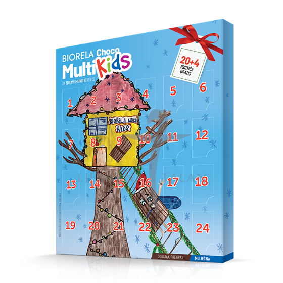 Biorela Choco Multi Kids adventski kalendar , dodatak prehrani