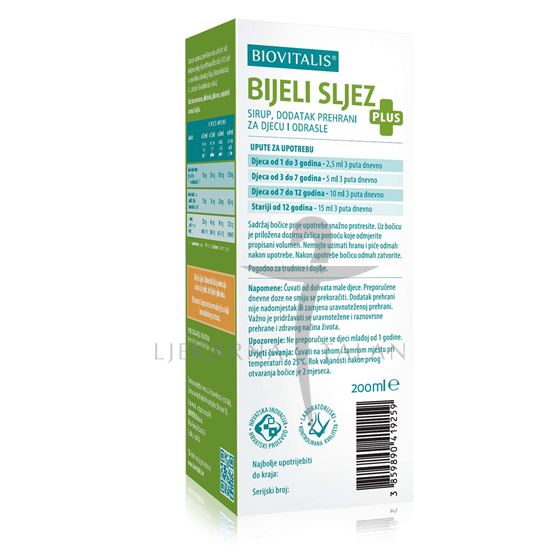 Biovitalis Bijeli Sljez PLUS, tekući dodatak prehrani