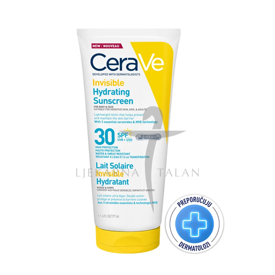 CeraVe Nevidljivi losion za zaštitu od sunca, SPF 30, visoka zaštita, 177ml