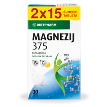 Dietpharm Magnezij 375, 30 šumećih tableta, dodatak prehrani