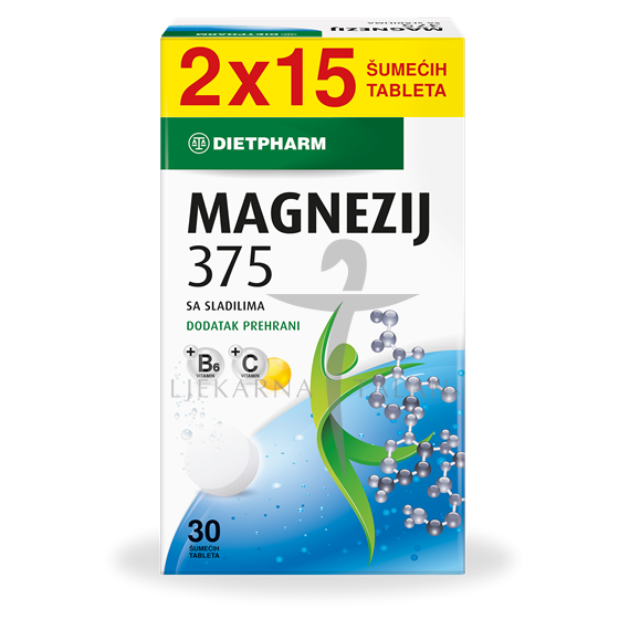 Dietpharm Magnezij 375, 30 šumećih tableta