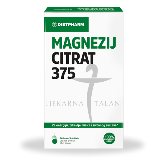 Dietpharm Magnezij citrat 375 šumeće tablete