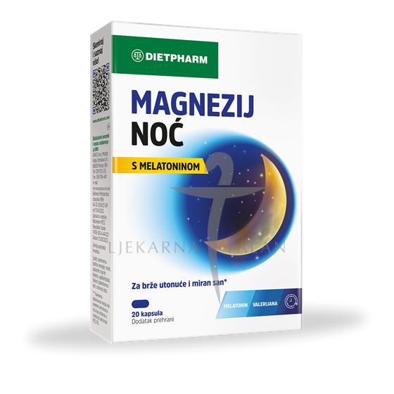 Dietpharm Magnezij noć, 20 kapsula