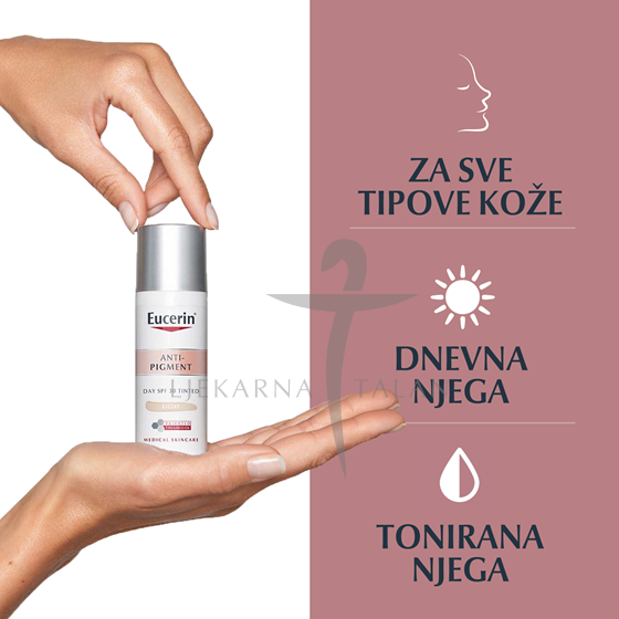 Eucerin Anti-Pigment dnevna tonirana njega SPF 30, svijetla nijansa