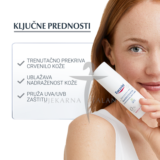 Eucerin AntiREDNESS dnevna krema protiv crvenila sa zelenim pigmentom SPF30