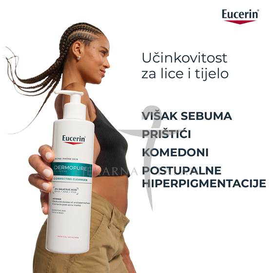 Eucerin DermoPure Clinical Gel za čišćenje s trostrukim djelovanjem za lice i tijelo 400ml