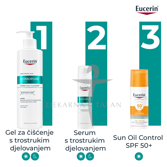 Eucerin DermoPure Clinical Gel za čišćenje s trostrukim djelovanjem za lice i tijelo 400ml
