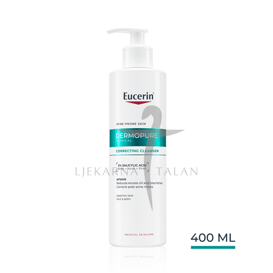Eucerin DermoPure Clinical Gel za čišćenje s trostrukim djelovanjem za lice i tijelo 400ml