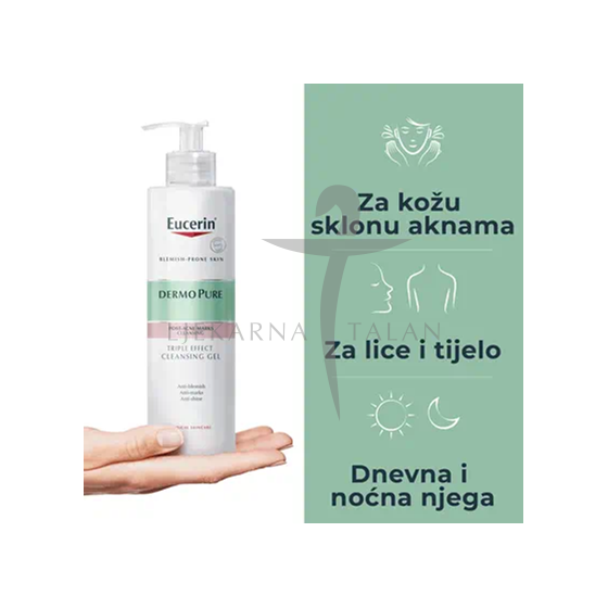  DermoPure gel za čišćenje lica i tijela s trostrukim djelovanjem, 400ml 