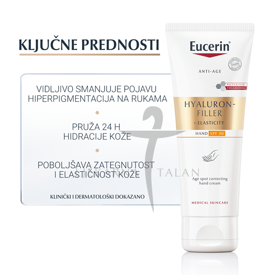 Eucerin Hyaluron-filler + Elasticity krema za ruke SPF30