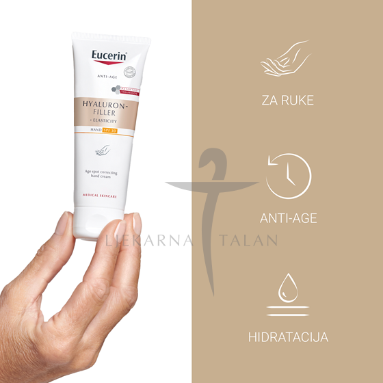 Eucerin Hyaluron-filler + Elasticity krema za ruke SPF30