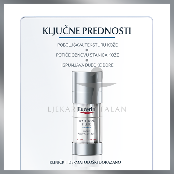 Eucerin Hyaluron-Filler noćni piling i serum