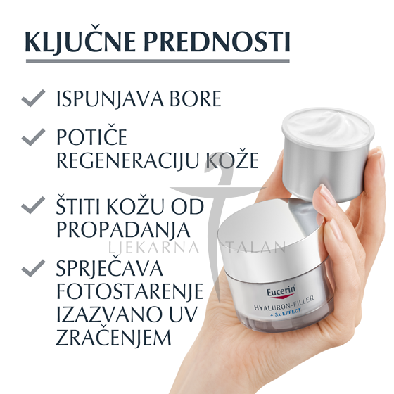 Eucerin Hyaluron-Filler dnevna krema za suhu kožu REFILL