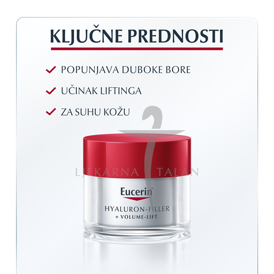 Eucerin Hyaluron-Filler + Volume-Lift dnevna krema za suhu kožu