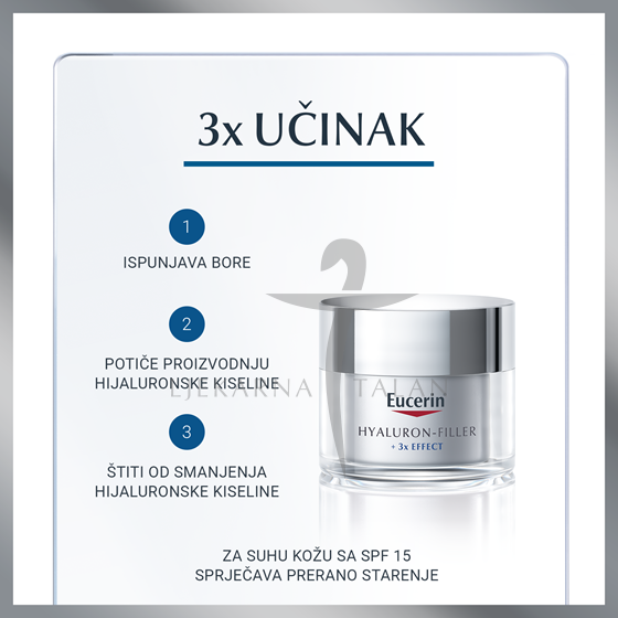 Eucerin Hyaluron-Filler dnevna krema za suhu kožu