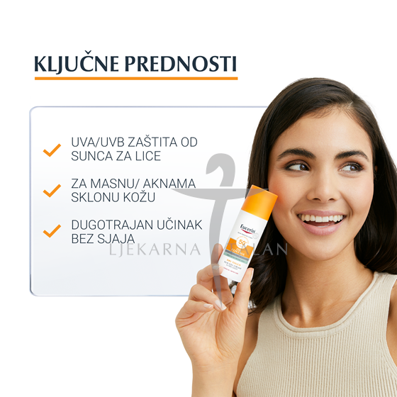 Eucerin SUN Oil Control Dry Touch gel-krema za zaštitu lica od sunca SPF50+