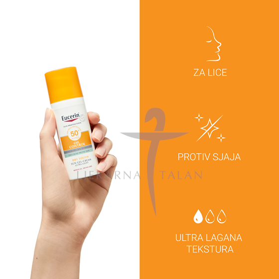 Eucerin SUN Oil Control Dry Touch gel-krema za zaštitu lica od sunca SPF50+