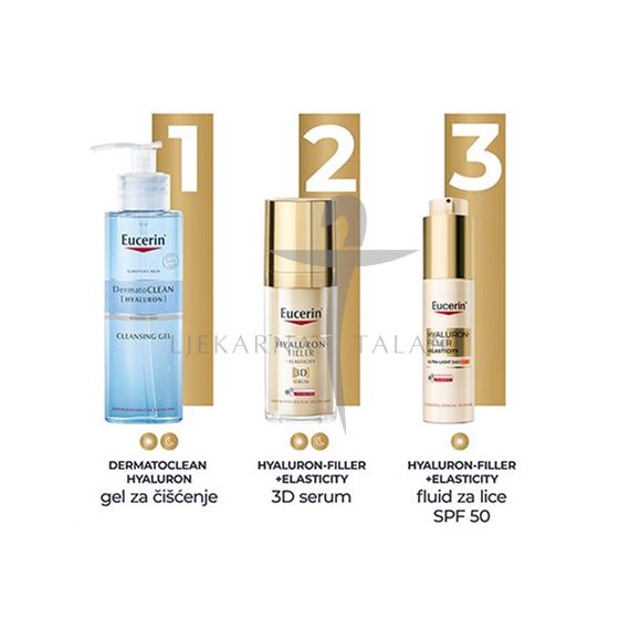 Eucerin Hyaluron-Filler + Elasticity ultra light SPF50 fluid za lice
