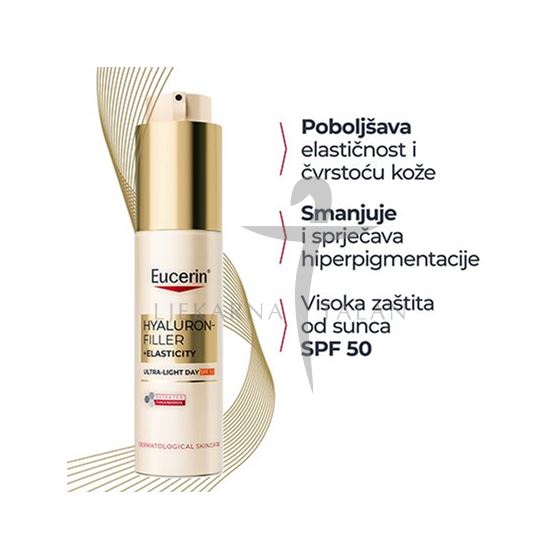 Eucerin Hyaluron-Filler + Elasticity ultra light SPF50 fluid za lice