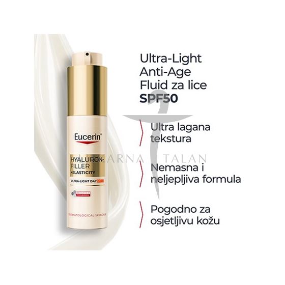 Eucerin Hyaluron-Filler + Elasticity ultra light SPF50 fluid za lice