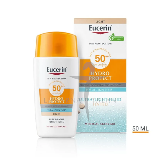 Eucerin SUN Hydro Protect tinted ultra lagani fluid SPF50+, svijetla nijansa
