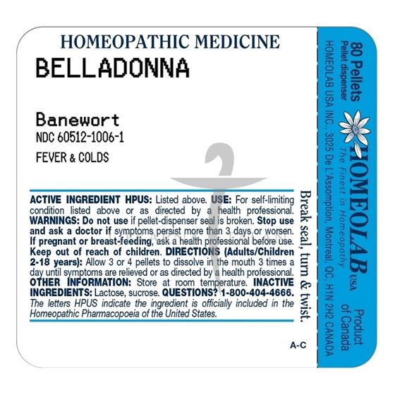  Belladonna 30C (prehlada-temperatura)