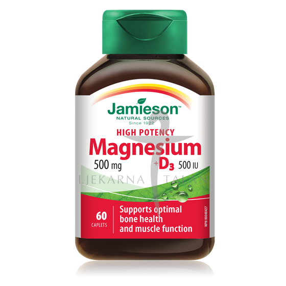  Magnezij 500mg + vitamin D3 500 IU, tablete