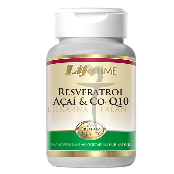 LifeTime Resveratrol, Acai & CoQ10 kapsule, dodatak prehrani