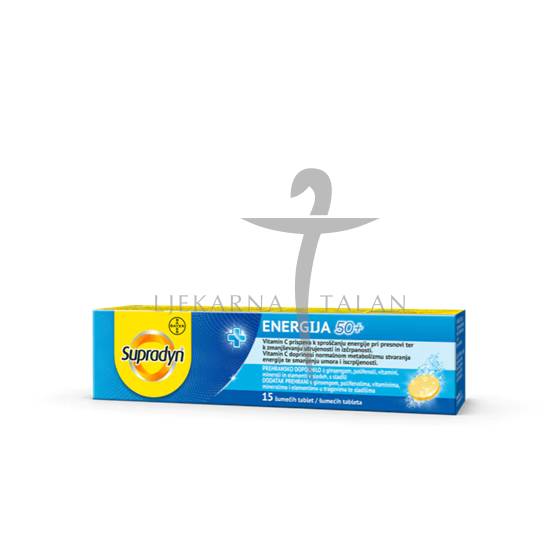 Supradyn Energija 50+, 15 šumećih tableta, dodatak prehrani