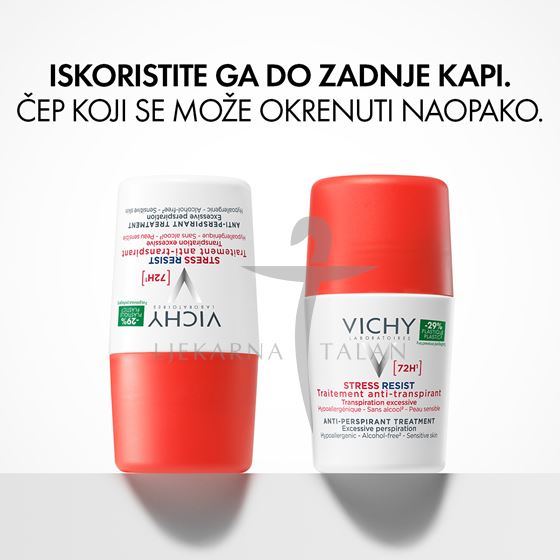 Vichy Deodorant Stress resist 72h roll-on (crveni)