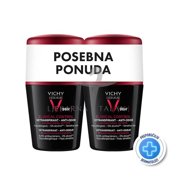 Vichy Deodorant Homme Clinical Control 96h DUOPACK