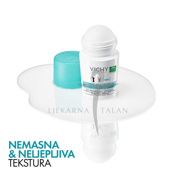 Vichy Deodorant roll-on 48h bez bijelih tragova i žutih mrlja