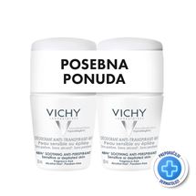 Vichy Deodorant roll-on 48h za osjetljivu kožu (bijeli) DUOPACK