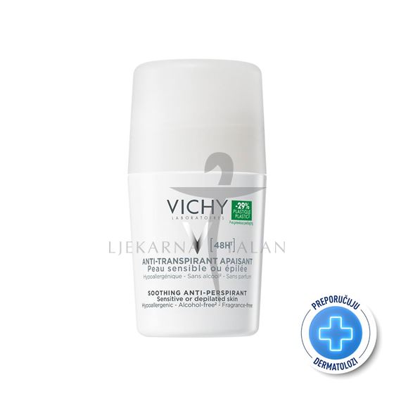 Vichy Deodorant roll-on 48h za osjetljivu kožu (bijeli)