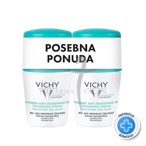 Vichy Deodorant roll-on 48h (zeleni) DUOPACK